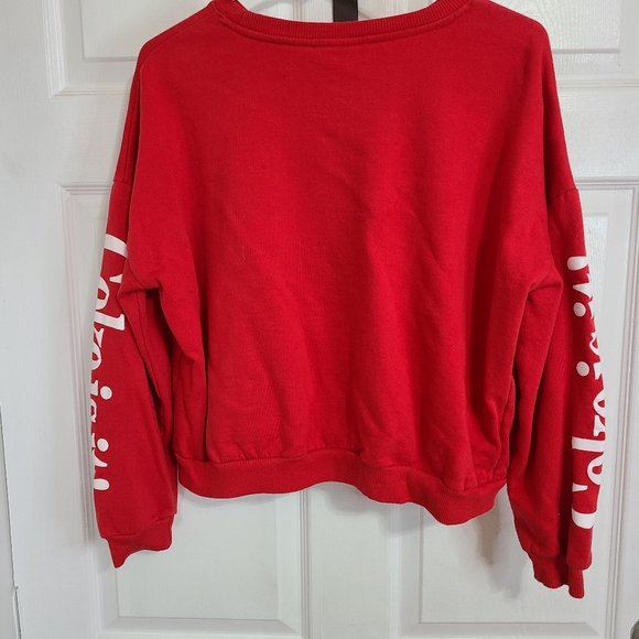 Coca-Cola Woman's Long Sleeve Crewneck Sweatshirt, Size: Medium Color: Red - Picture 10 of 16